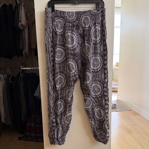 Patterned Gray Joggers
